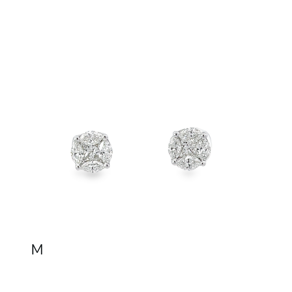 
                  
                    Round Illusion Diamond Studs
                  
                