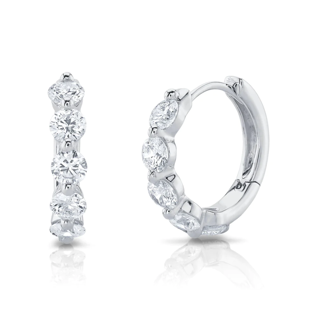 Diana Diamond Huggie Hoops