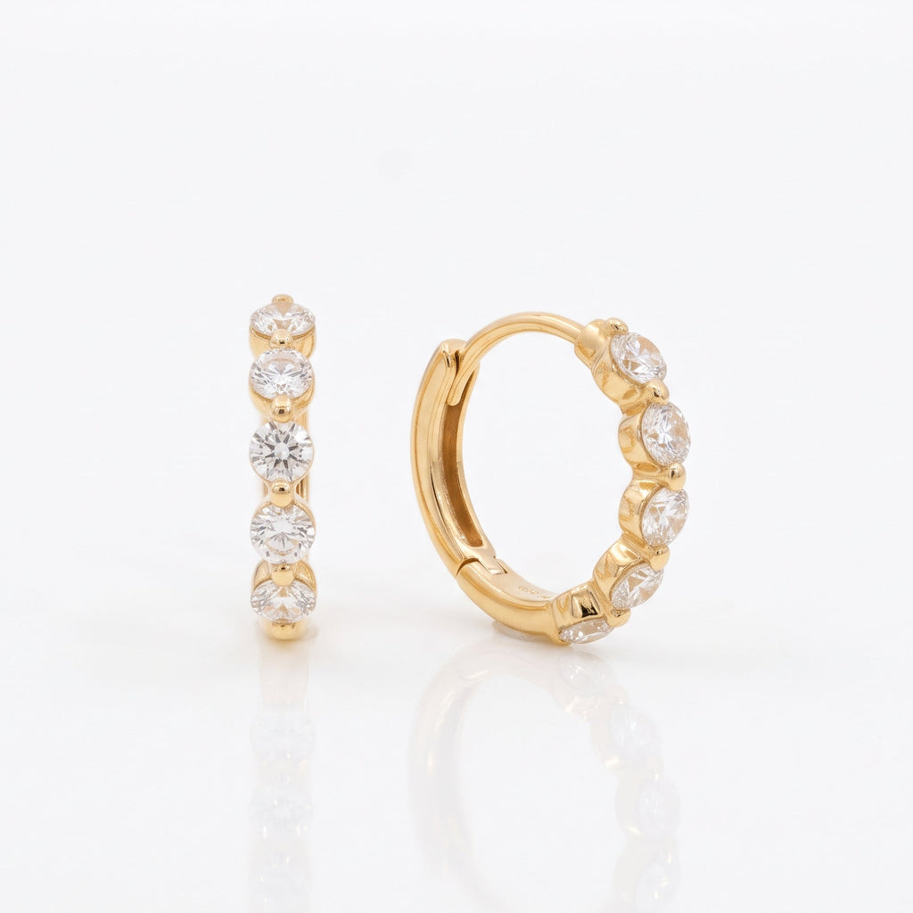 Mini Diana Diamond Huggie Hoops