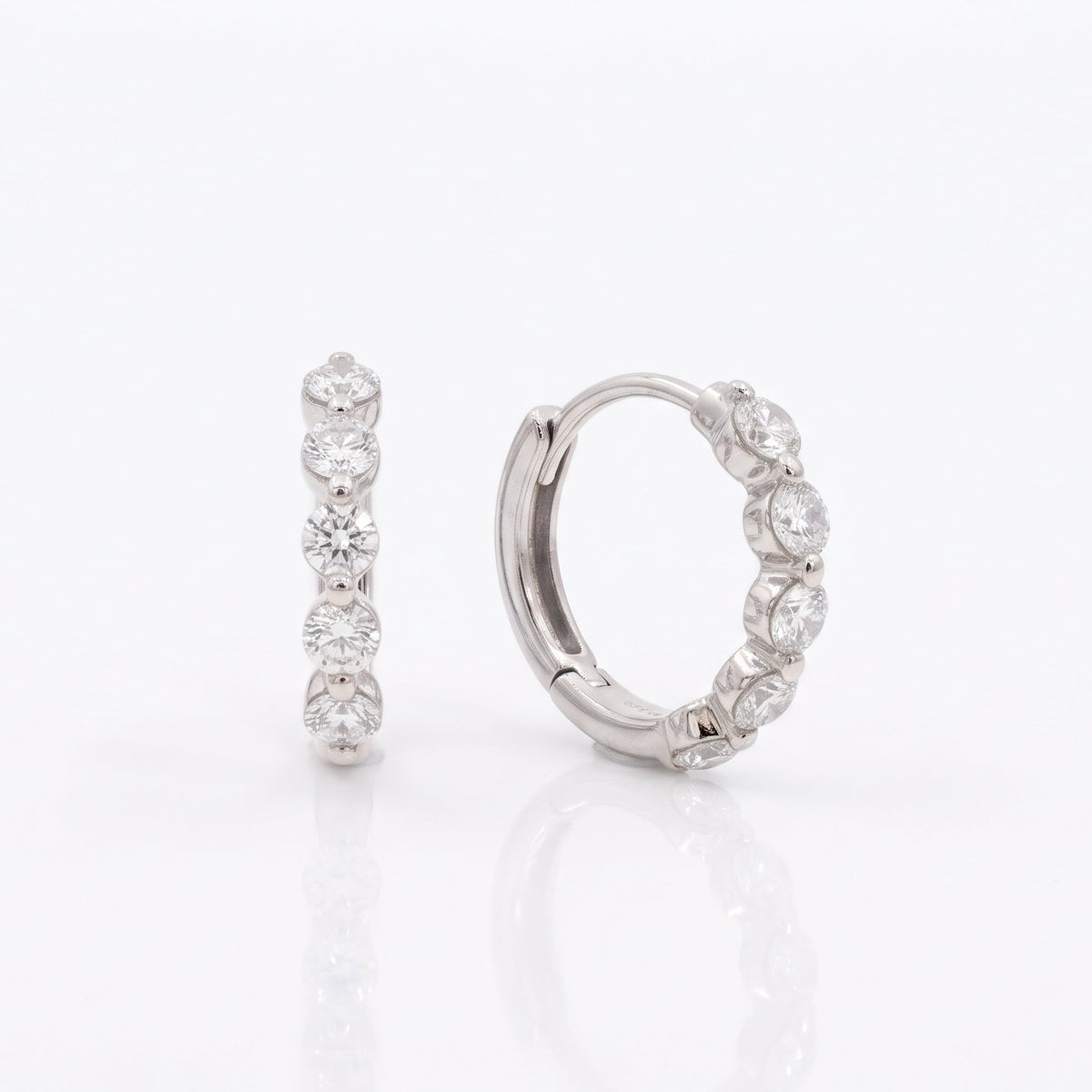Mini Diana Diamond Huggie Hoops