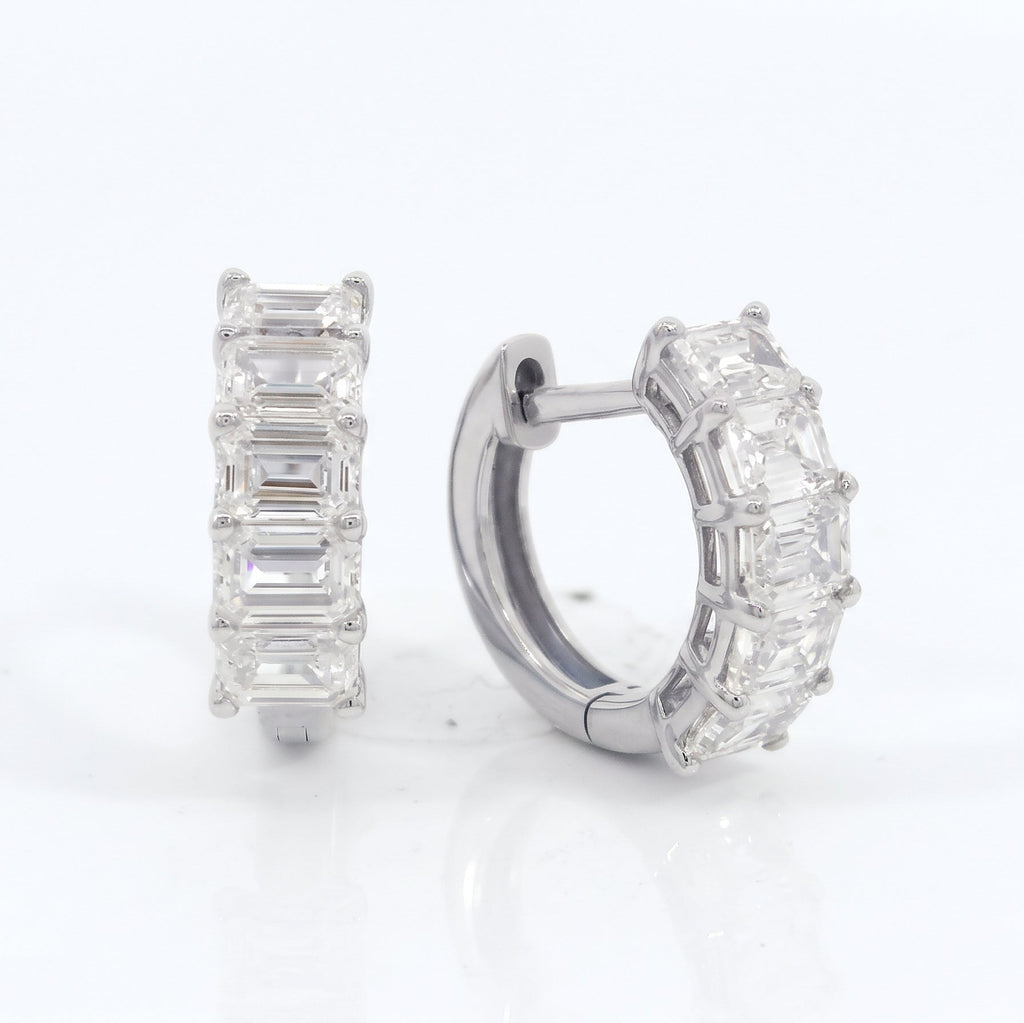 Audrey Diamond Huggie Hoops
