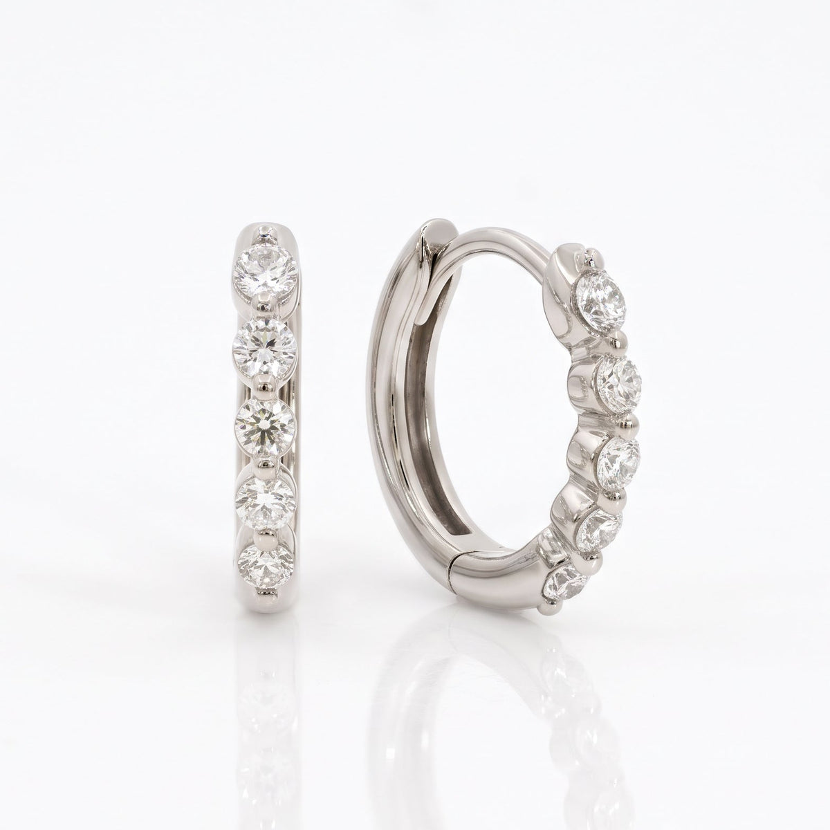 Serena Diamond Huggie Hoops
