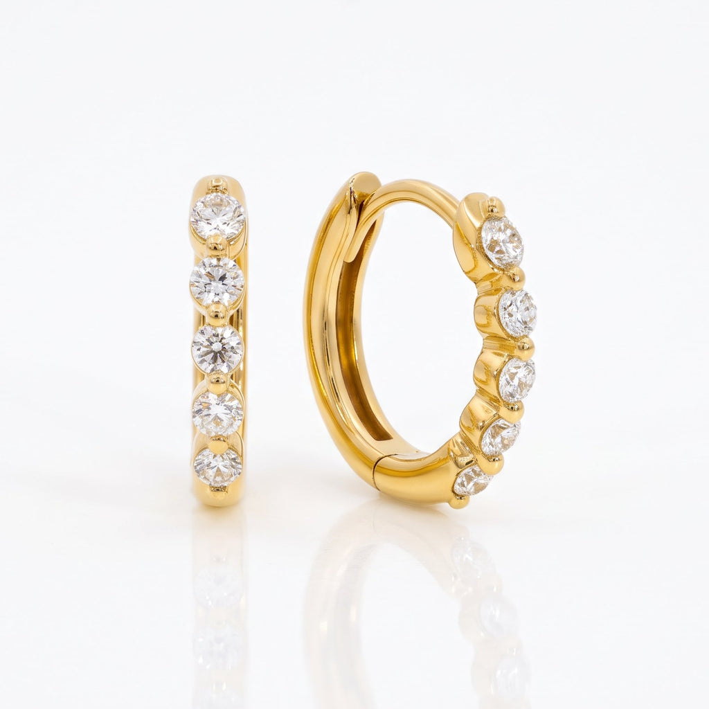 Serena Diamond Huggie Hoops
