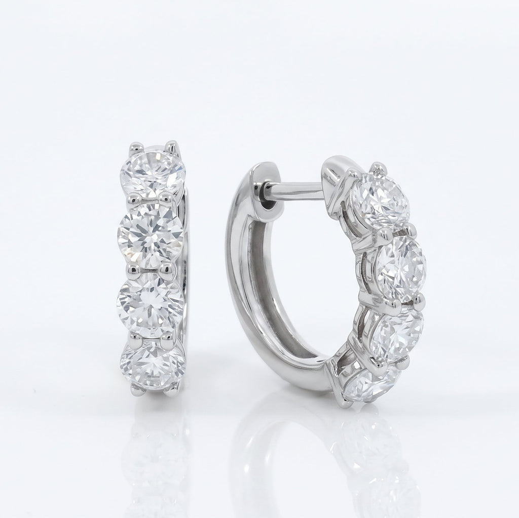 Mini Audrey Diamond Huggie Hoops