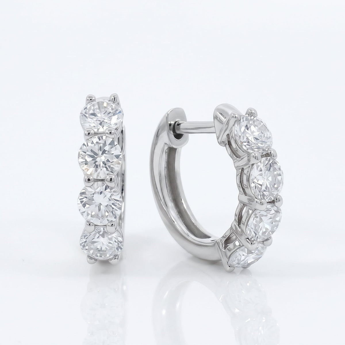 Mini Audrey Diamond Huggie Hoops