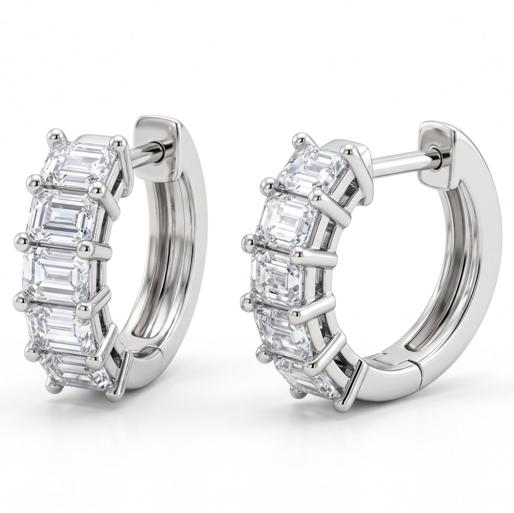Audrey Diamond Huggie Hoops