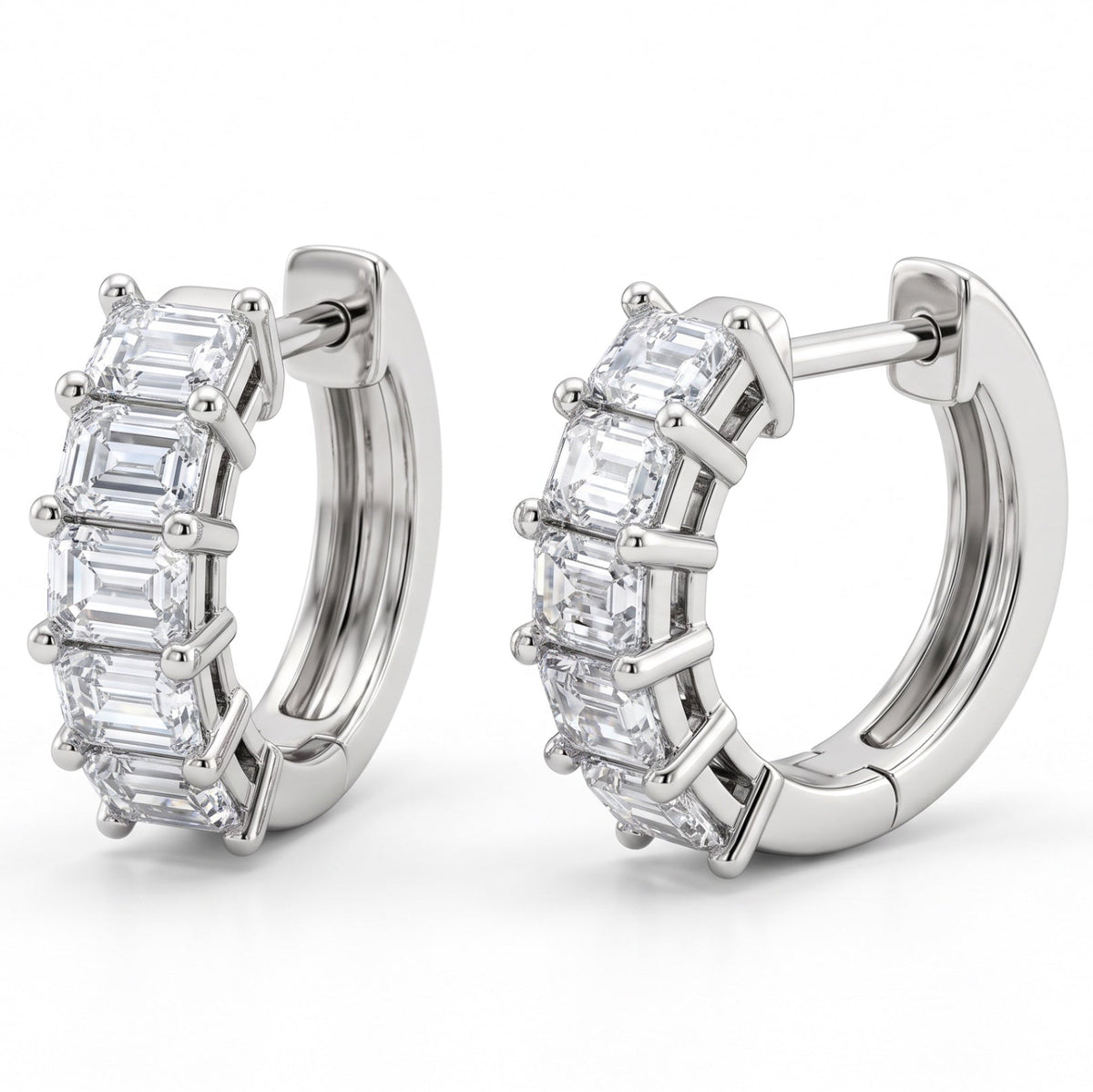 Audrey Diamond Huggie Hoops