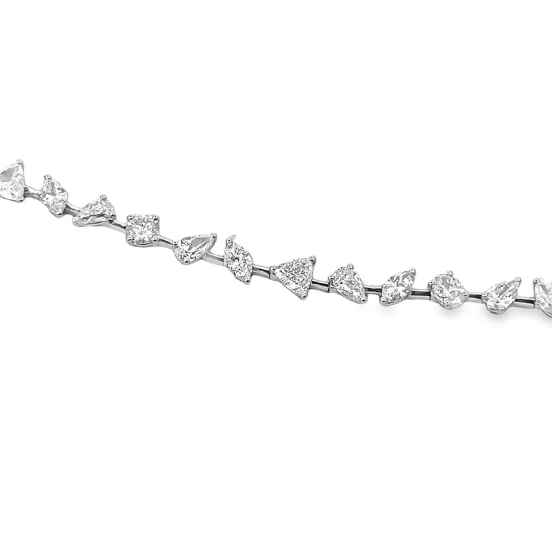 Multi Shape Diamond Line Bracelet