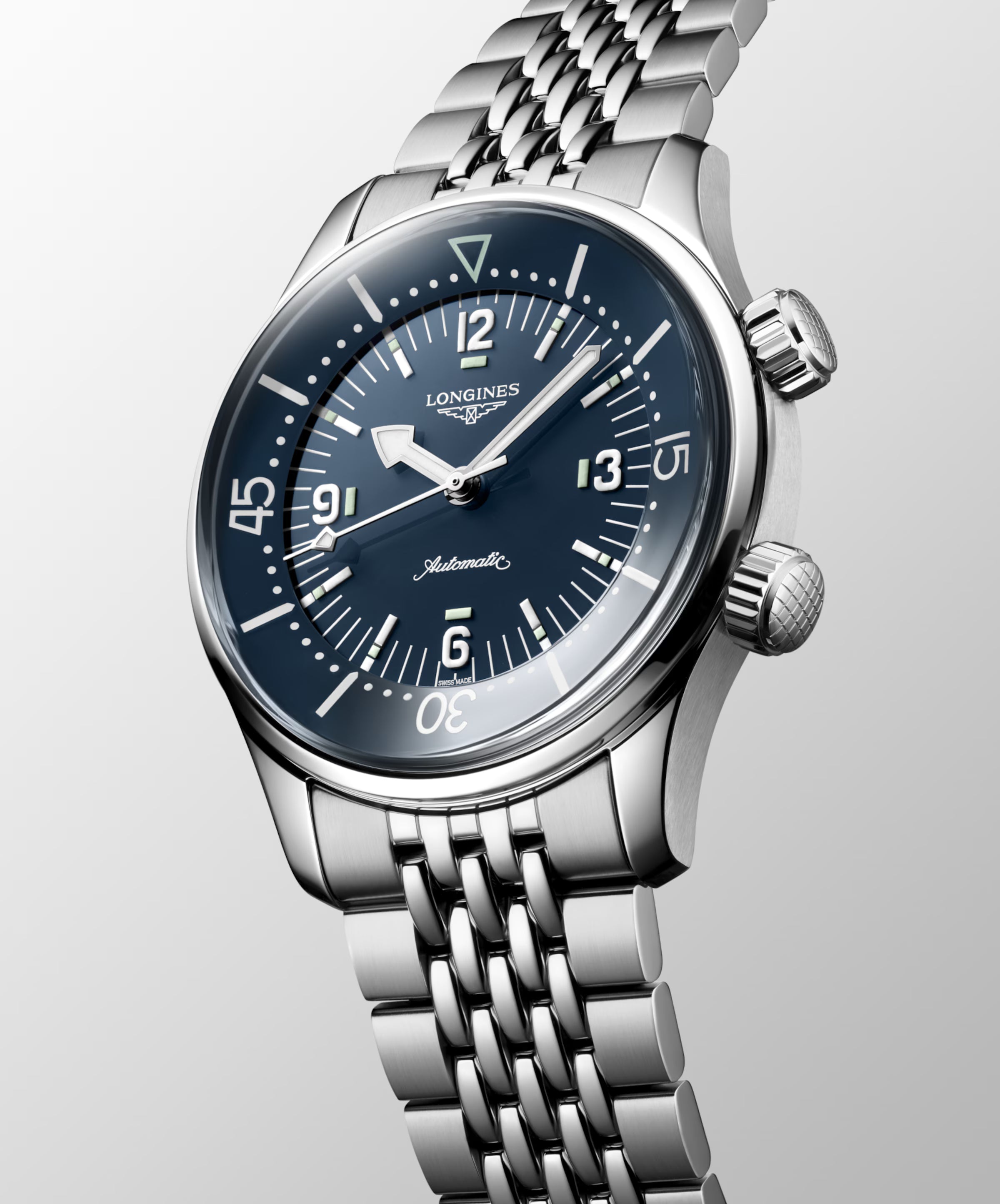 Longines "Legend Diver" Diver's Watch with Blue Polished Dial, 39mm - Carter's Collective Fine Jewelry