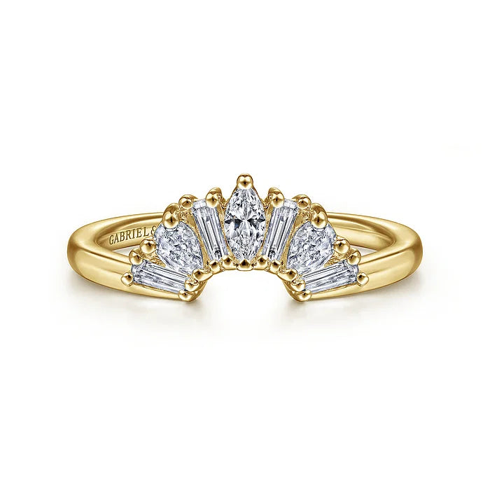 Multi-Shape Diamond Contour Wedding Band, 0.46 CTTW - Carter's Collective Fine Jewelry