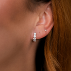 Mini Audrey Diamond Huggie Hoops