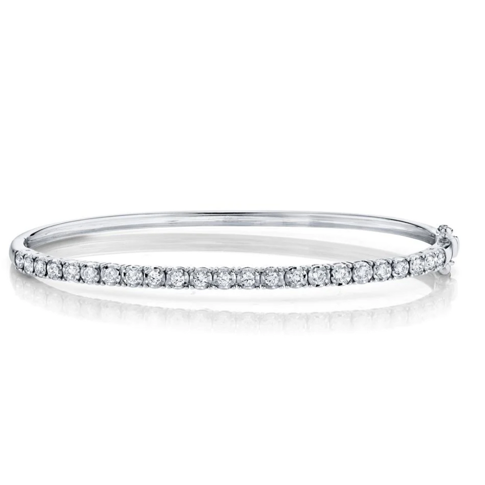 Illusion Set Diamond Bangle Bracelet, 0.69 CTTW - Carter's Collective Fine Jewelry