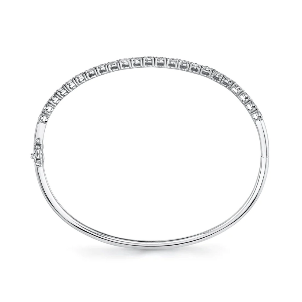 Illusion Set Diamond Bangle Bracelet, 0.69 CTTW - Carter's Collective Fine Jewelry
