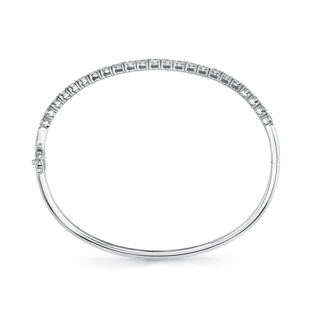 Illusion Set Diamond Bangle Bracelet, 0.69 CTTW - Carter's Collective Fine Jewelry
