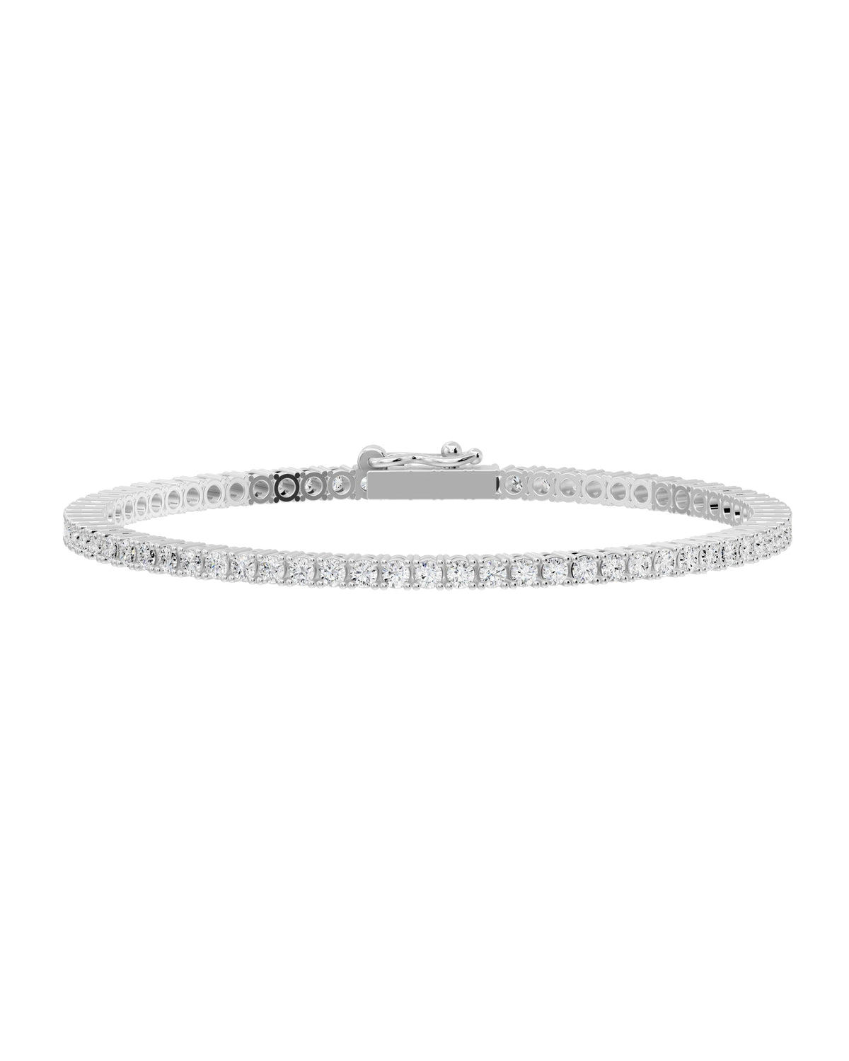 Crown Set Diamond Tennis Bracelet