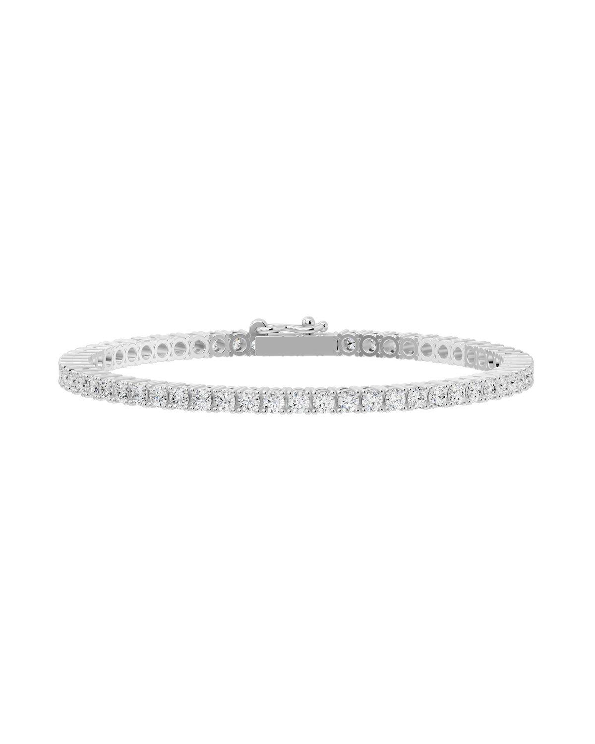 Crown Set Diamond Tennis Bracelet