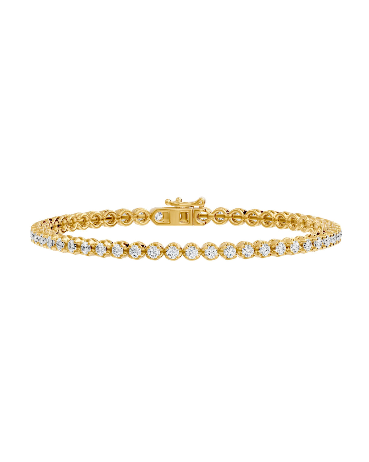 Crown Set Diamond Tennis Bracelet