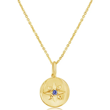 Star Sapphire Pendant with Cable Chain - Carter's Collective Fine Jewelry