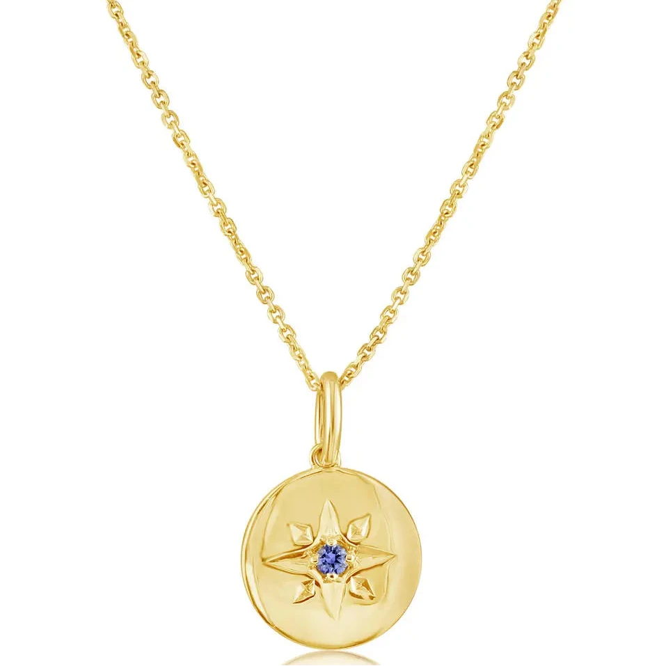 Star Sapphire Pendant with Cable Chain - Carter's Collective Fine Jewelry