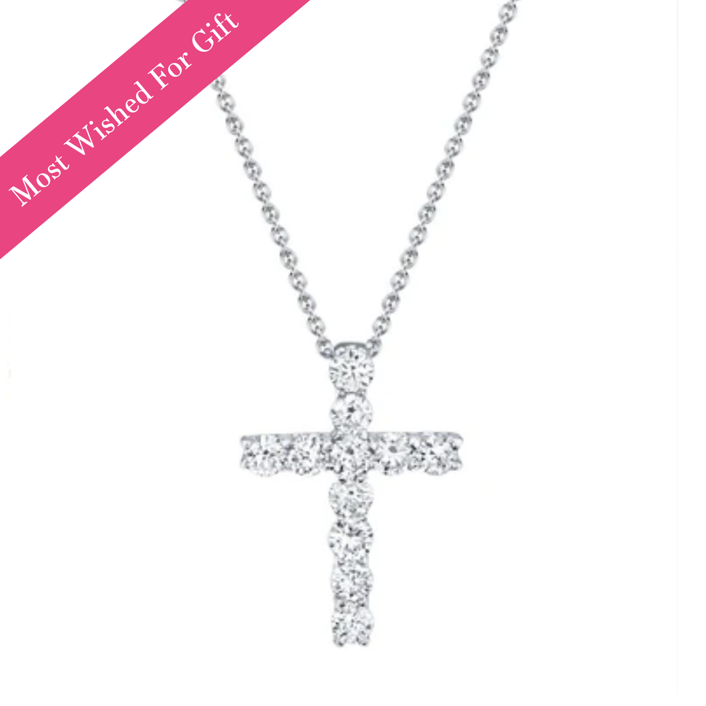 Diamond Cross Necklace, 0.32 CTTW