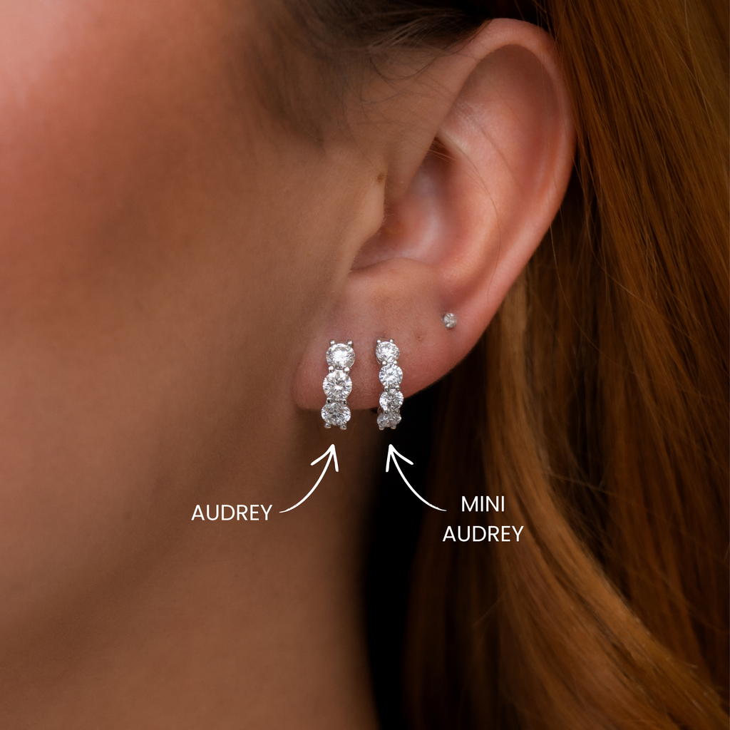 Mini Audrey Diamond Huggie Hoops