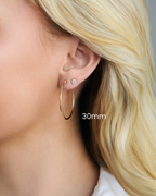 Gold Round Hoop Earrings