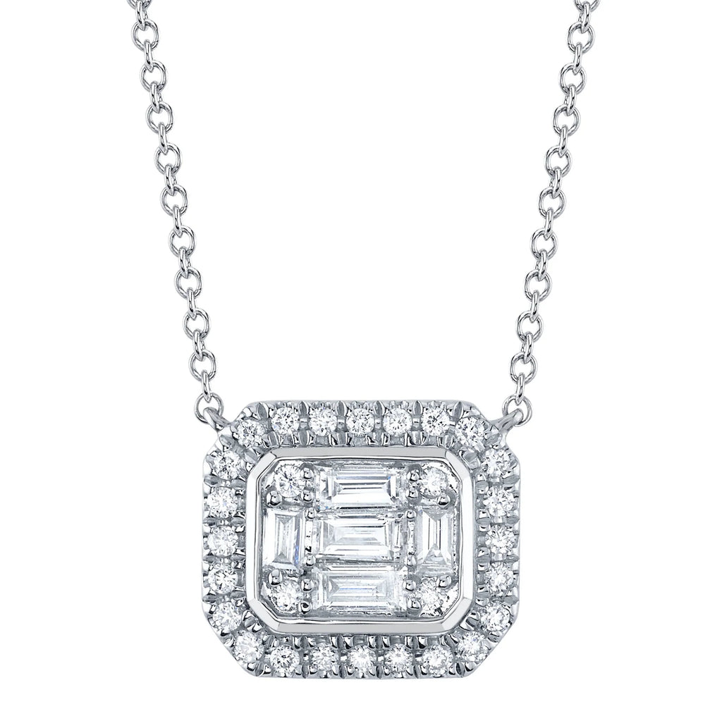 Diamond Mosiac Baguette Pendant Necklace - Carter's Collective Fine Jewelry