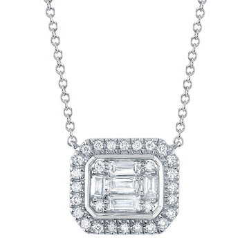 Diamond Mosiac Baguette Pendant Necklace - Carter's Collective Fine Jewelry