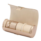 Palermo Double Watch Roll with Jewelry Pouch - Rose - Carter's Collective Fine Jewelry