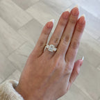 Magnolia Customizable Three Stone Lab Grown Diamond Engagement Ring