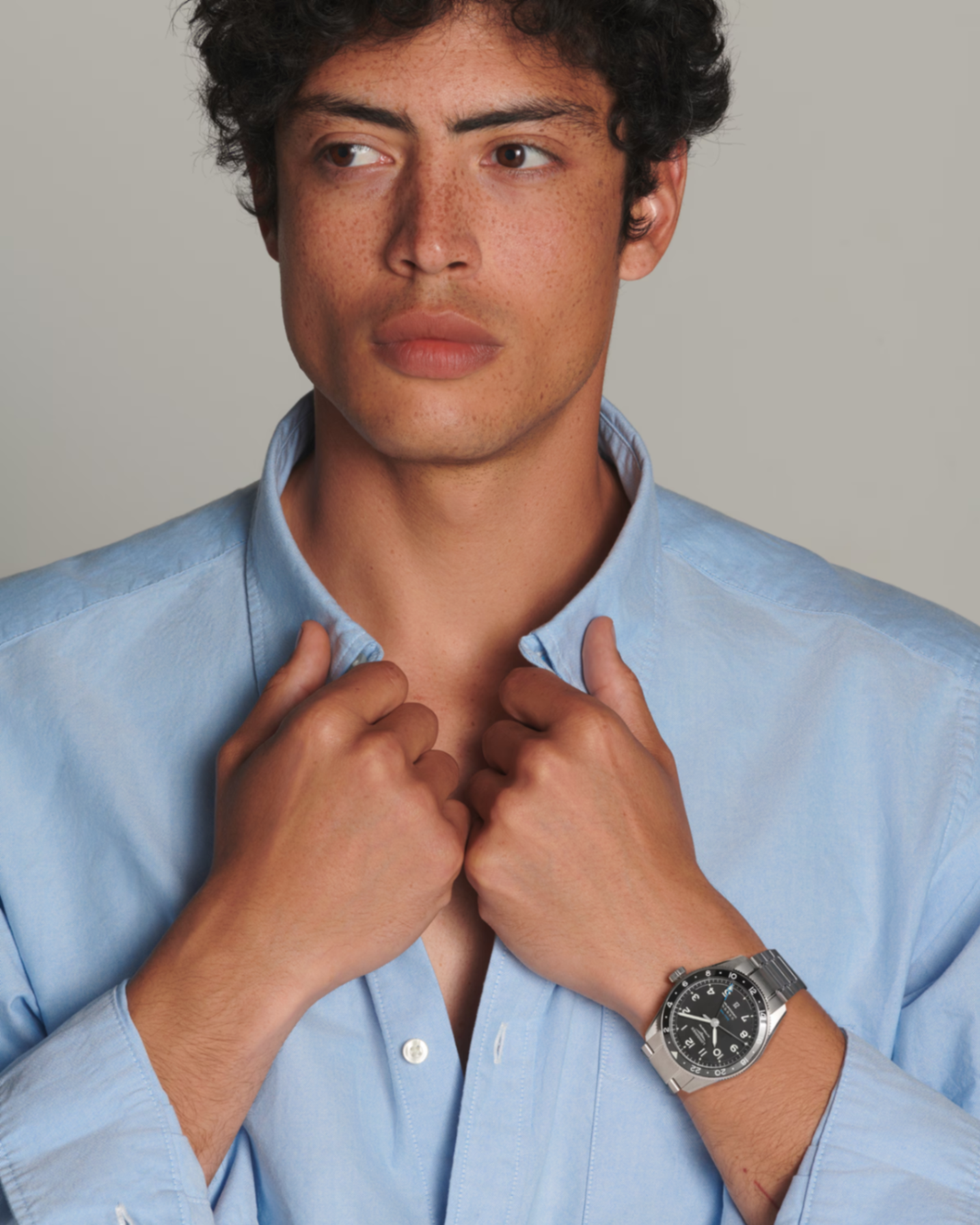 Longines "Spirit Zulu Time" Watch - Stainless Steel with Black Ceramic Bezel & Matte Black Dial, 42mm - Carter's Collective Fine Jewelry