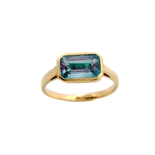 Sky Blue Topaz East-West Bezel Ring, 2.16 CT - Carter's Collective Fine Jewelry