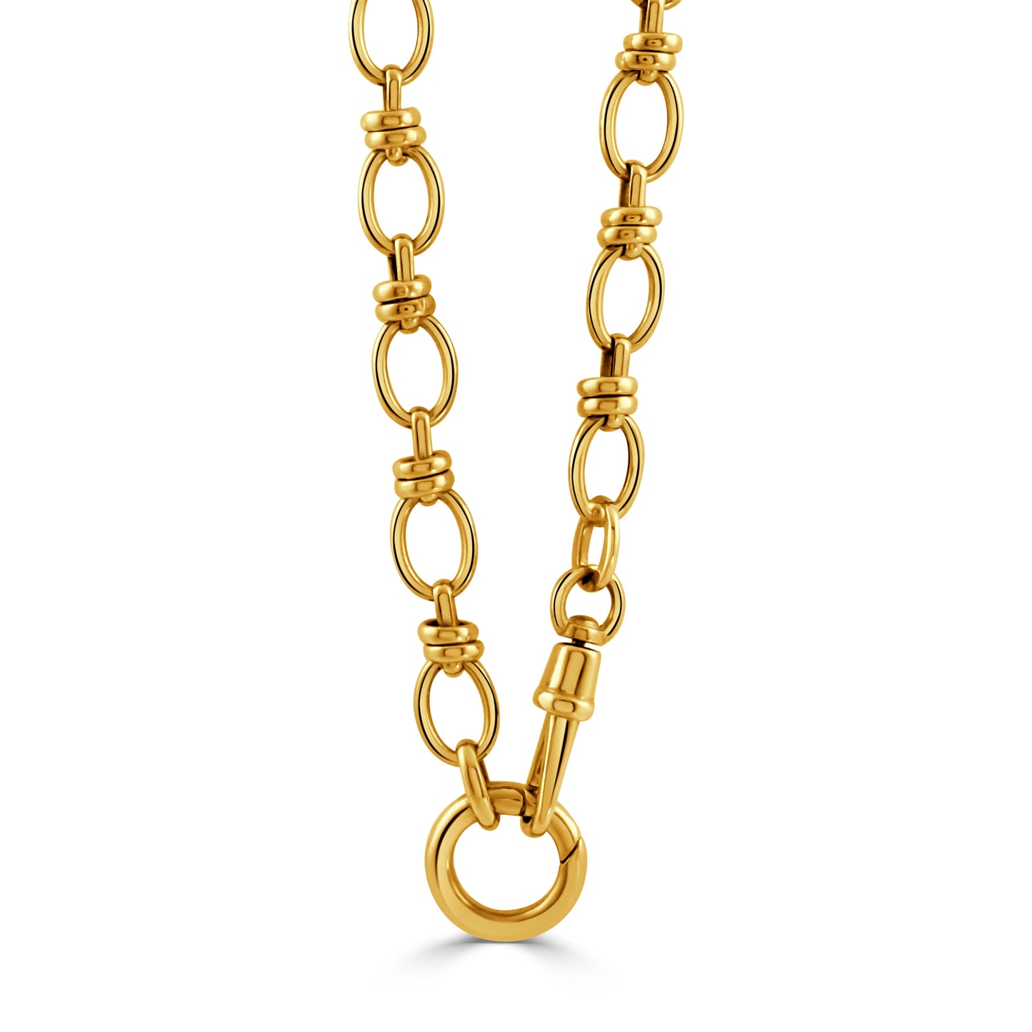 Oval Story Catcher Rope Fancy Link Chain, 18 Inches - Carter's Collective Fine Jewelry