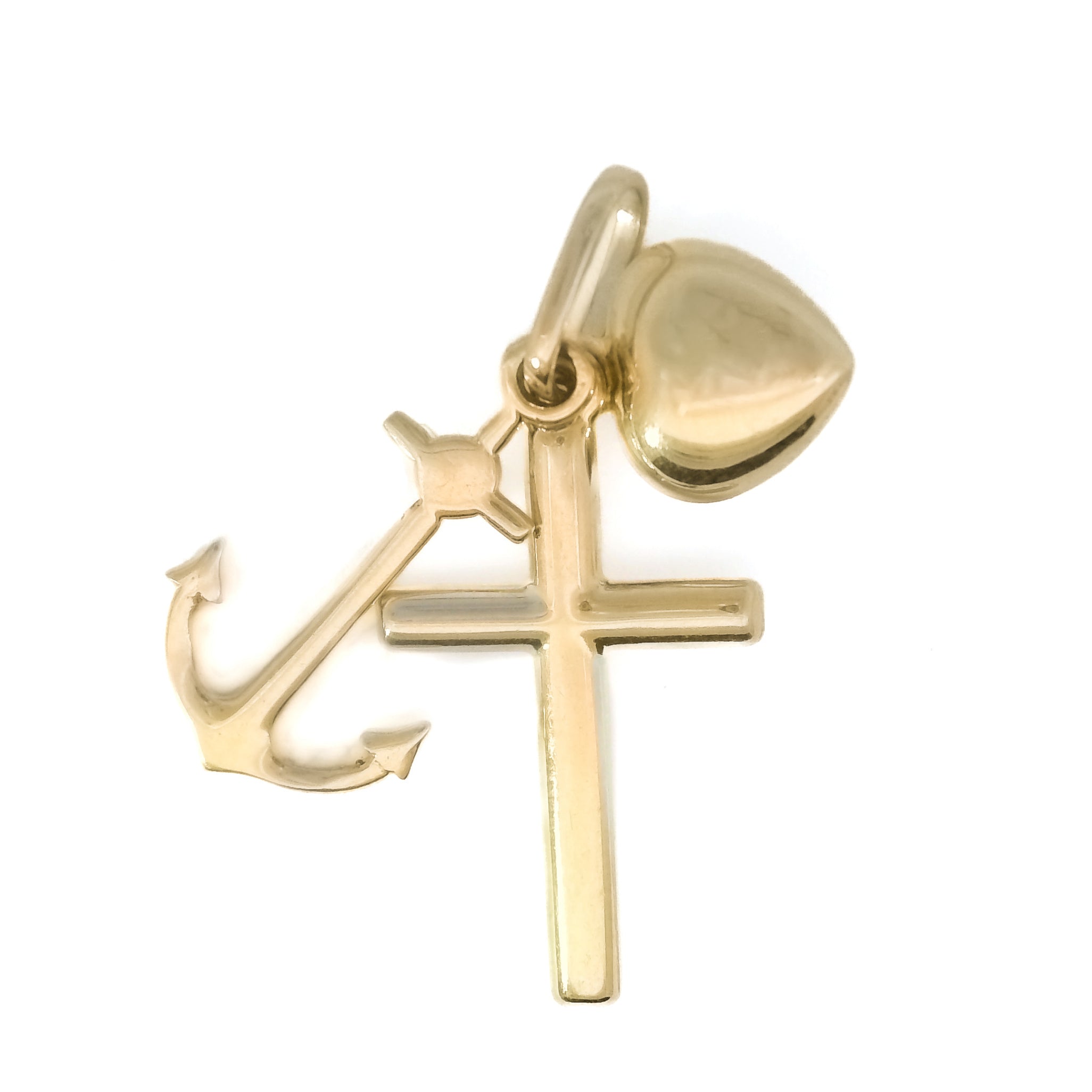 Heart, Cross, and Anchor Trio Charm - Carter's Collective Fine Jewelry
