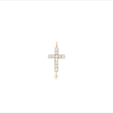 Diamond Cross Connecting Zap Charm