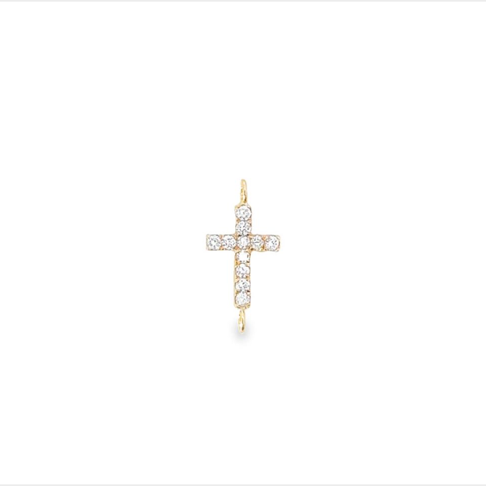 Diamond Cross Connecting Zap Charm