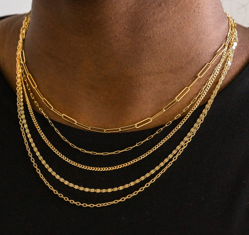 "Nike" Curb Chain Necklace, 18"