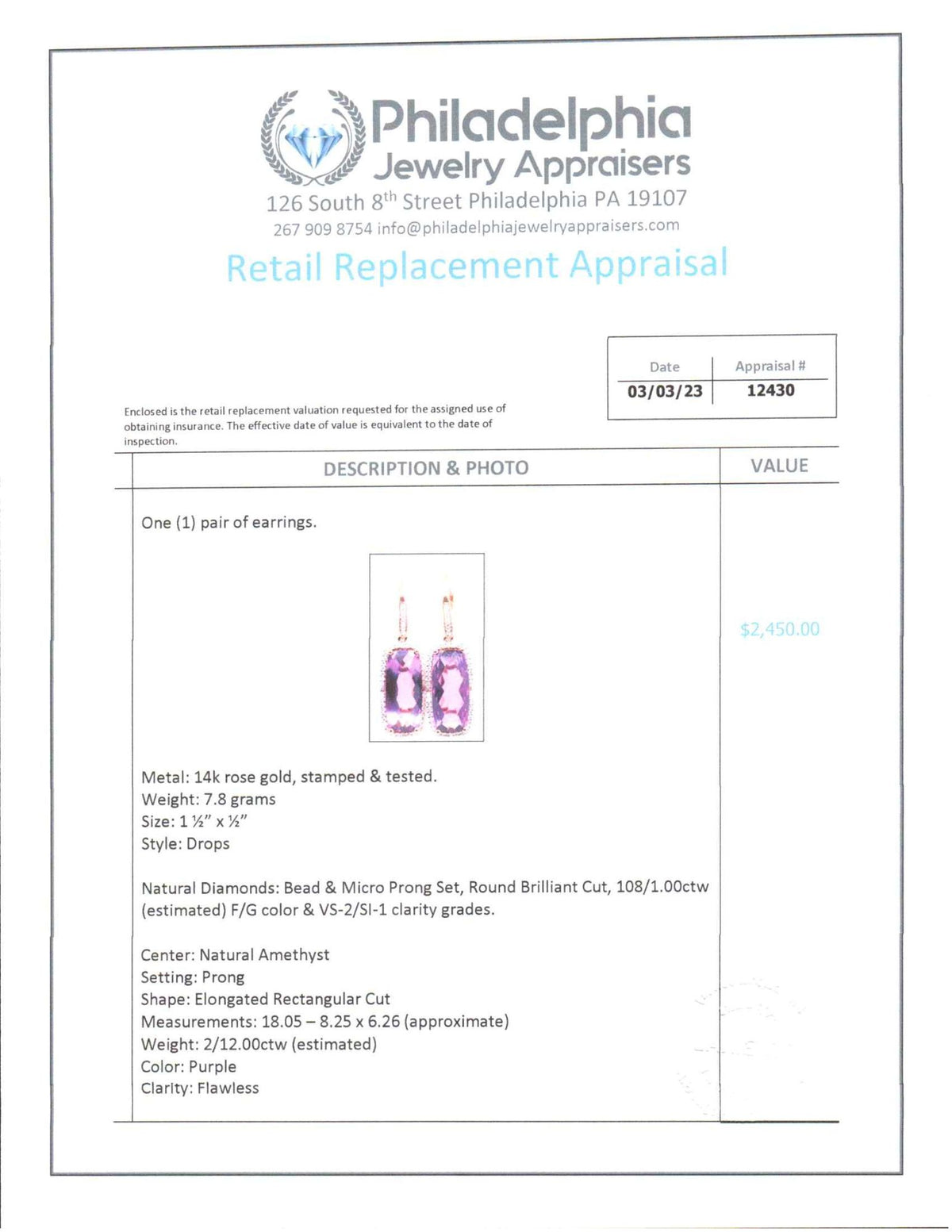 Previously Loved Amethyst and Diamond Halo Dangle Earrings - Carter's Collective Fine Jewelry