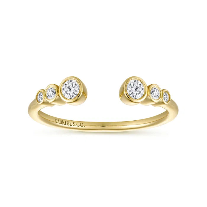 Bezel Set Contour Diamond Wedding Band, 0.15 CTTW - Carter's Collective Fine Jewelry