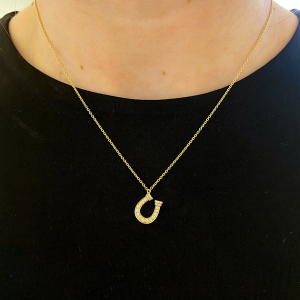 Petite Diamond Horseshoe Necklace