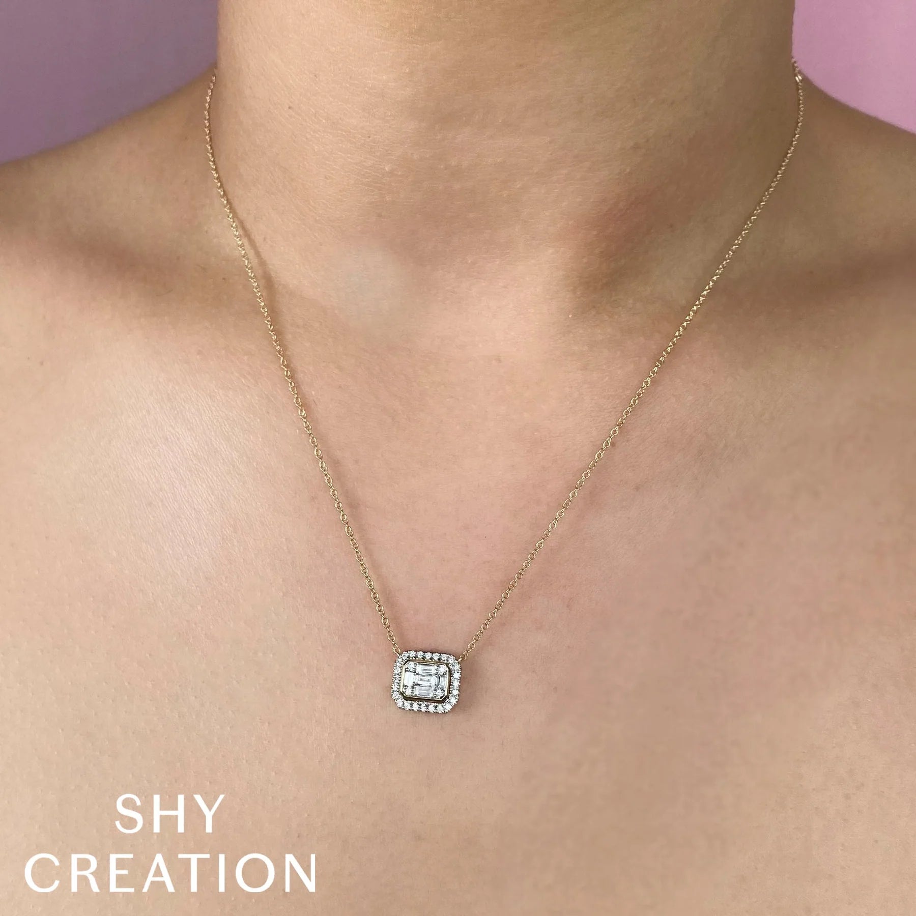 Diamond Mosiac Baguette Pendant Necklace - Carter's Collective Fine Jewelry