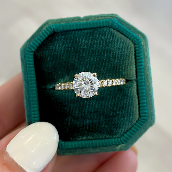 Jasmine Round Natural Diamond Engagement Ring
