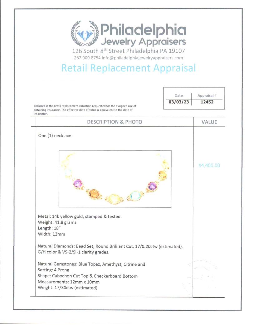 Previously Loved Three Stone Bezel Necklace - Carter's Collective Fine Jewelry