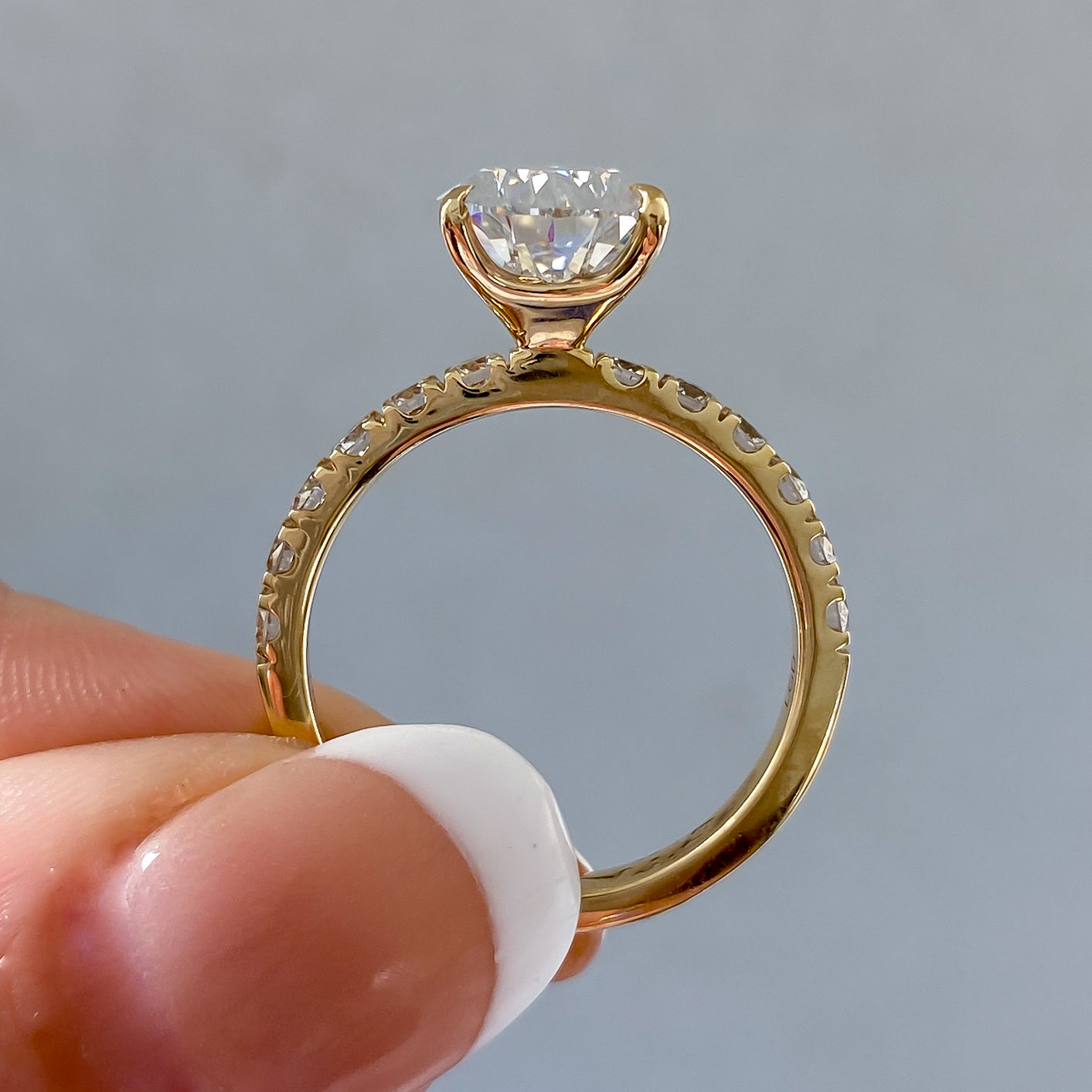 Hydrangea Lab Grown Pear Cut Diamond Engagement Ring - Carter's Collective Fine Jewelry