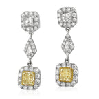Natural Fancy Yellow Diamond Multi Shape Dangle Earrings, 3.39 CTTW - Carter's Collective Fine Jewelry