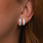 Audrey Diamond Huggie Hoops