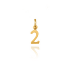 Petite Number 2 Charm - Carter's Collective Fine Jewelry