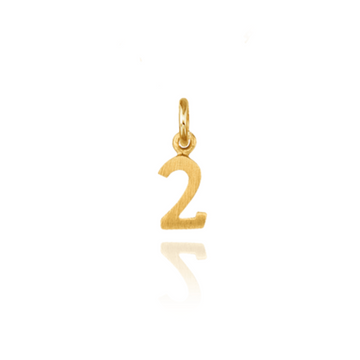 Petite Number 2 Charm - Carter's Collective Fine Jewelry