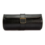Palermo Double Watch Roll with Jewelry Pouch - Black - Carter's Collective Fine Jewelry