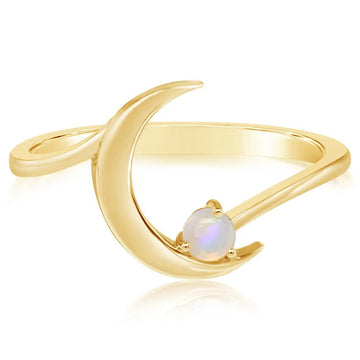 Australian Opal Moon Ring - Carter's Collective Fine Jewelry